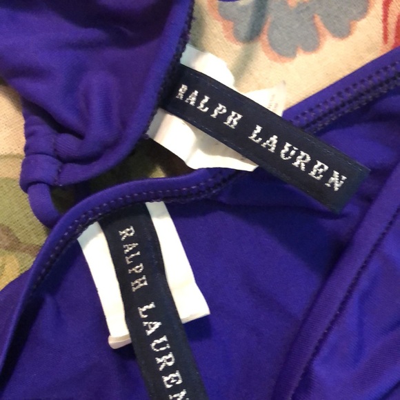 VTG Y2K RALPH LAUREN size XS Beaded Vivid Violet Padded Bra Triangle Bikini SEXY - Picture 8 of 11